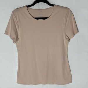 Frank By Frank And Oak Nude Beige Scoop Neck T Shirt L